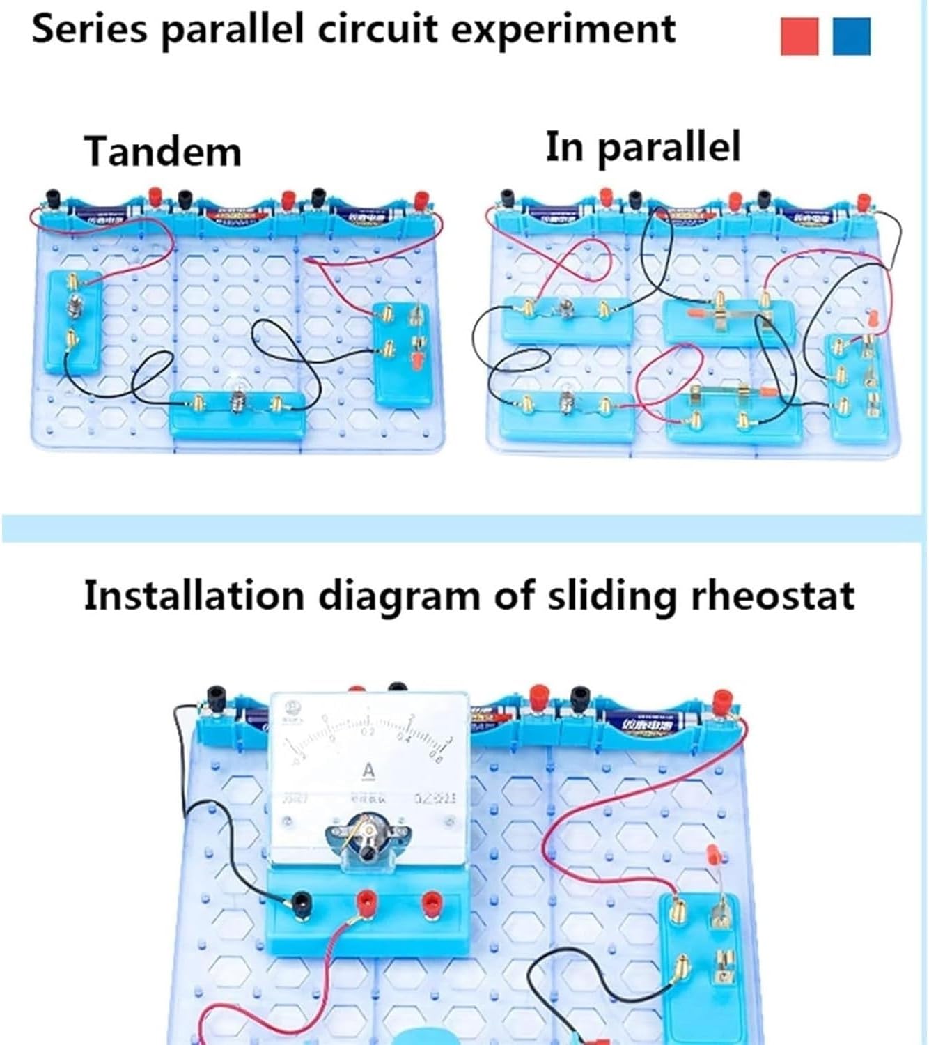 Circuit Connection & Drawing Kit - Physics Electromagnetism Lab Tools, Visual Display for Classroom Demonstration
