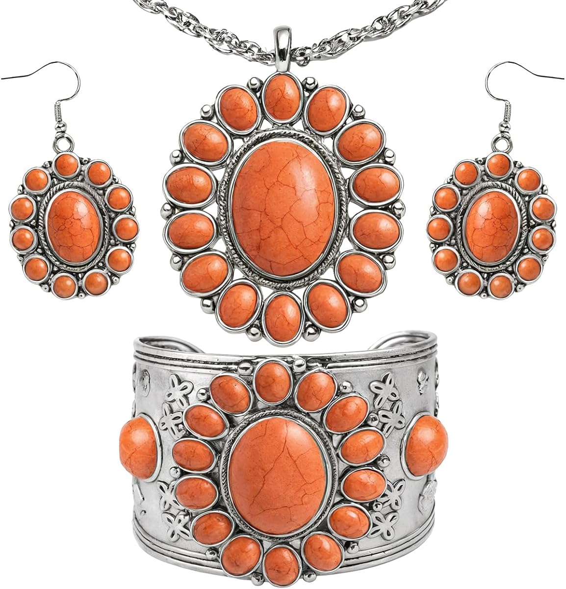Comprar LC Howlite Western Juego de joyería para mujer Boho Cowgirl