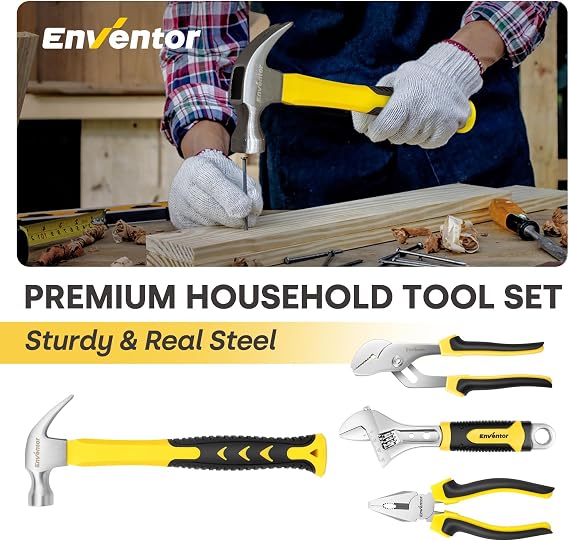 Enventor Tool Kit, 108PCS General Household Hand Tool Set