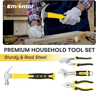 Enventor Tool Kit, 108PCS General Household Hand Tool Set