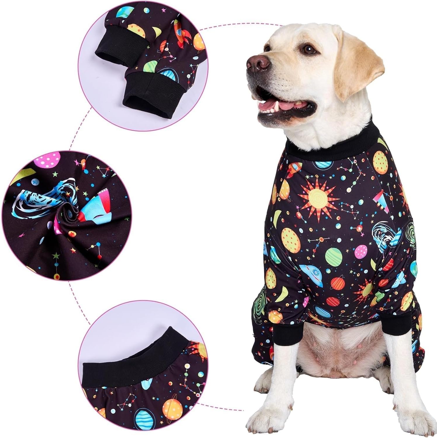 Practical Dog Jumpsuits, Artificial Pet Clothing, Suitable for Indoor Pet Dogs(Large)
