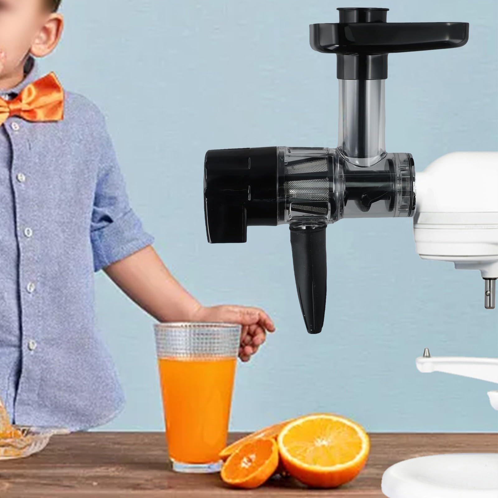 Whychstore Masticating Juicer - Estrattore di succo lento per mixer con supporto, separazione di succo e polpa