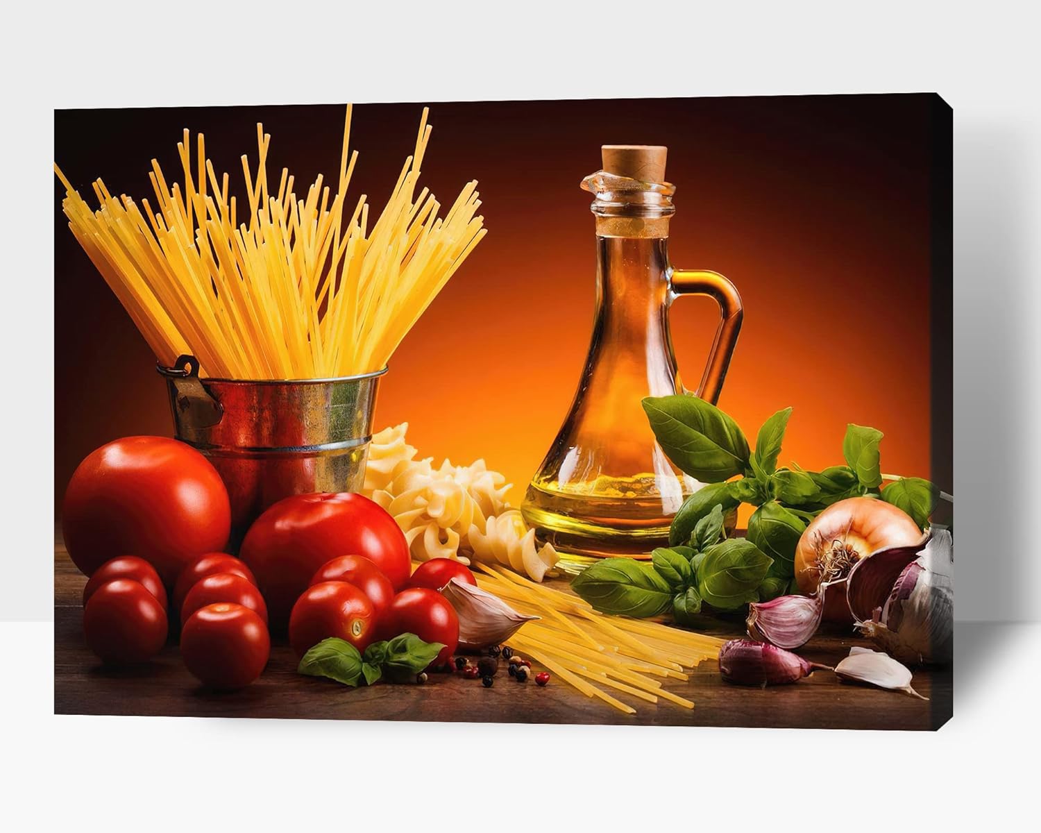 Kitchen Wall Decor Canvas Art, Colorful Ingredient