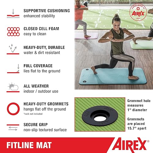 Miniatura 2 de AIREX Tapete oficial de Coronella para ejercicio, tapete de entrenamiento en casa para rehabilitación, entrenamiento de fuerza, aeróbicos,
