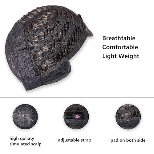 Miniatura 7 de 7JHH WIGS - Peluca de cabello sintético largo y liso con flequillo para mujer, aspecto natural (22pulgadas, té negro)