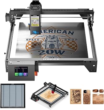 LONGER Laser Engraver with 500 * 500 Honeycomb Working Table, Ray5 20W DIY Laser Cutter Engraving Machine with 3.5" Touch Screen, App Offline Control,0.08mm Laser Spot, for Wood Metal Acrylic Glass
