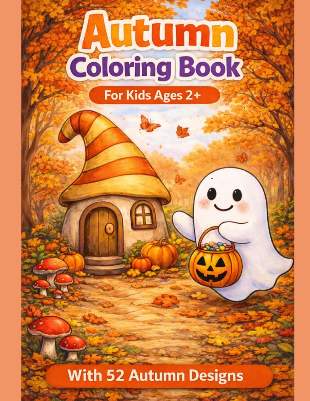 Autumn Coloring Book for Kids Ages 2+: Fun Fall & Halloween Coloring Pages with Pumpkins, Cute Ghosts, and Easy Designs for Toddlers (Little Sunshine Coloring Books)