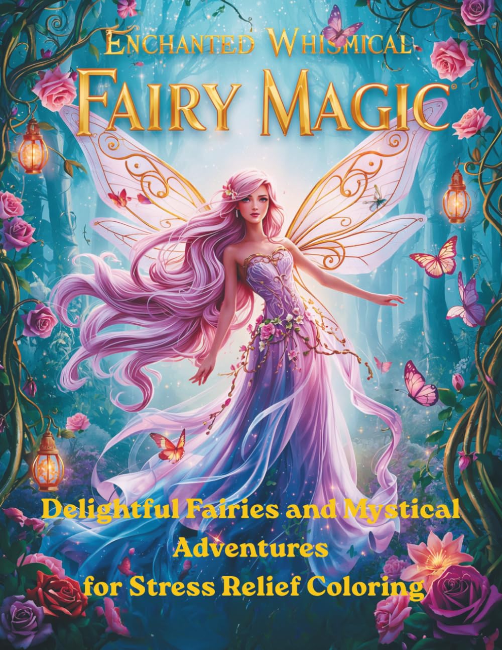 Enchanted Whimsical Fairy Magic: Delightful Fairies and Mystical Adventures for Stress Relief Coloring
