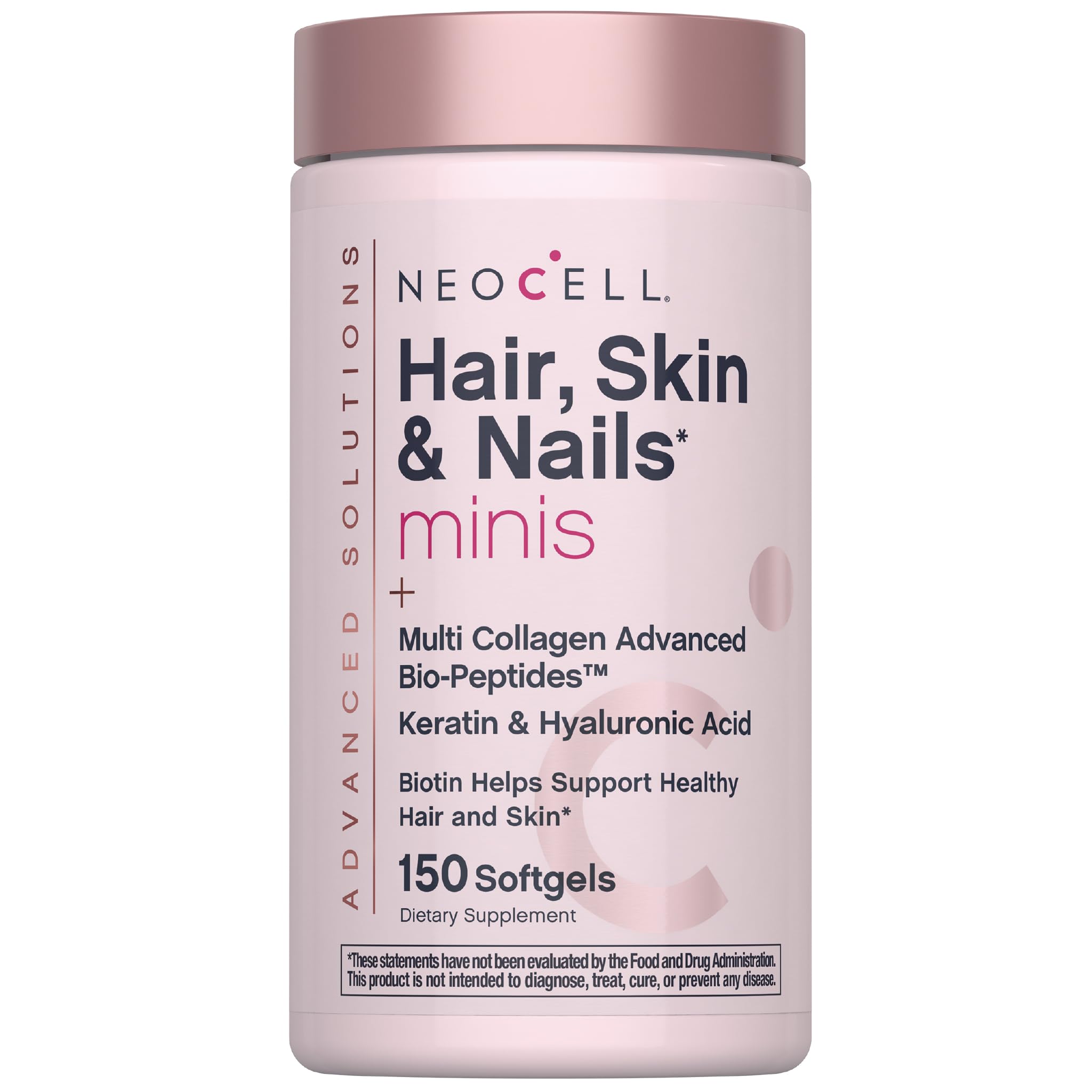 NeoCell Hair Skin and Nails Vitamins with Collagen | 150 Softgels