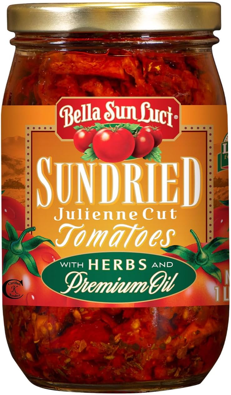 Bella Sun Luci 16 oz Dried Tomatoes Julienne Cut in Olive Oil