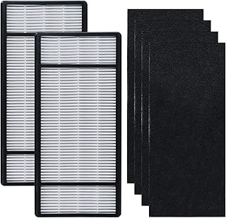 2 True HEPA Replacement Filter H and 4 Carbon Pre Filter B Compatible with Honeywell Filter HRF-H1 HRF-H2, Compatible with Honeywell HPA050, HPA060, HPA150, HPA160, HHT055, HHT155 Series Air Purifiers