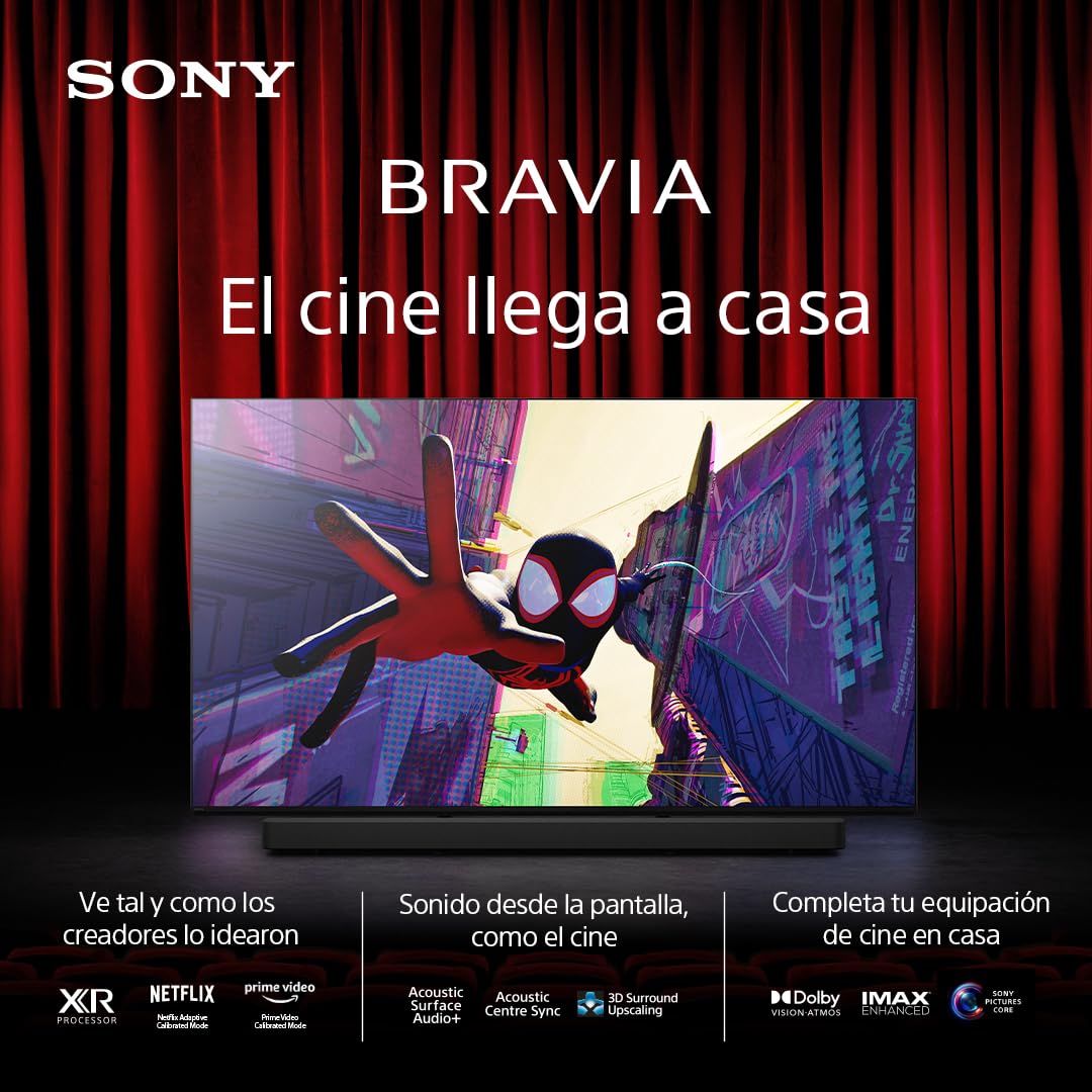 Sony BRAVIA 8 OLED 77" – Televisor 4K HDR con Dolby Vision Atmos, IMAX Enhanced y Procesador Cognitive XR, Google TV, 120Hz, Ideal para Cine y Gaming con PS5 – Negro