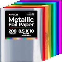 Vista 16 de Hygloss Papel de aluminio metálico, 20 hojas, 10 hojas de papel metálico surtido, 8.5 x 10 pulgadas, papel de aluminio ideal para manualidades