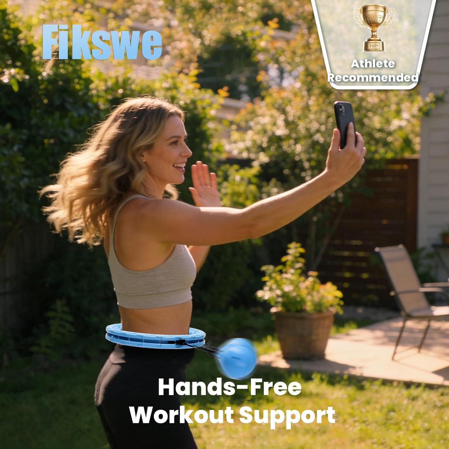 Weighted Infinity Exercise Hoop - 64in 30 Links Smart Hoop for Adult Weight Loss, Plus Size Low-Impact Fitness Hoop for Beginners & Women​