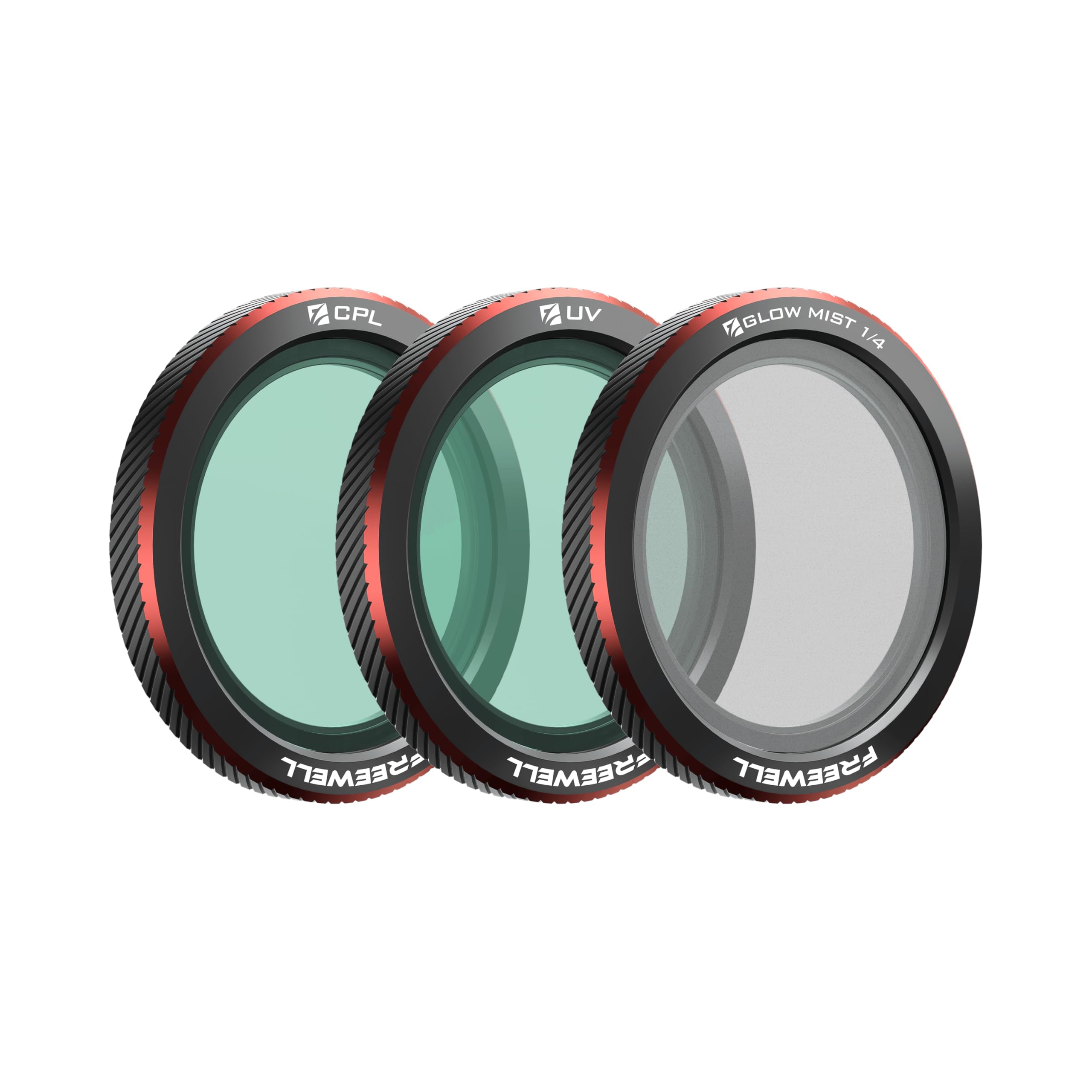 Freewell Lot de 3 filtres magnétiques pour DJI Neo 2 | CPL pour réduire l'éblouissement, UV pour la Protection de l'objectif, et Brume phosphorescente Noire 1/4 pour Les Effets