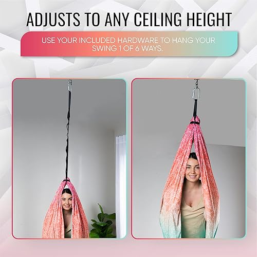 Miniatura 50 de Columpio sensorial de interior para niños o exteriores – Soporta 300 libras, doble capa y giro de 360°, hamaca de terapia de compresión calmante