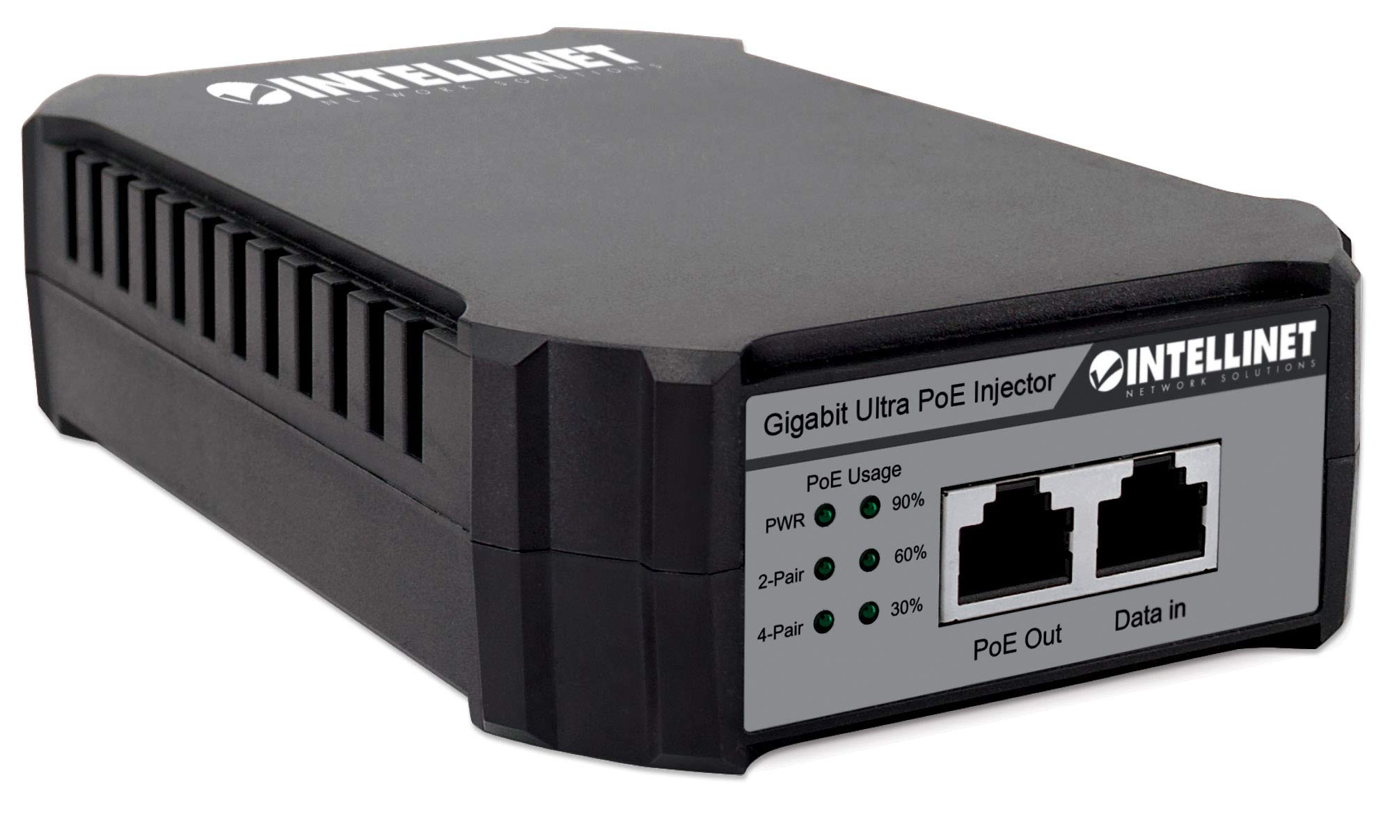 Intellinet Injecteur Gigabit Ultra PoE 1x95W, IEEE 802.3bt, IEEE 802.3at/AF, Noir, Adaptateur réseau