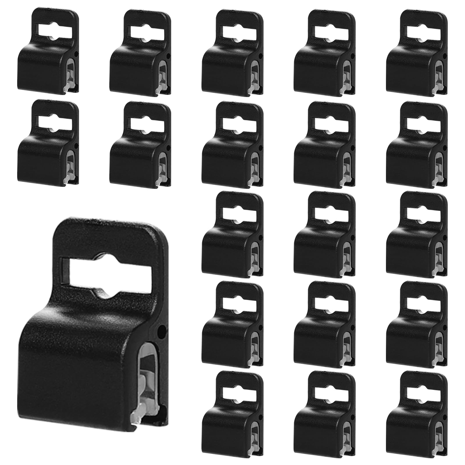 20 Pcs Black Gripper Card Holder Clamps Swipe Card Holder...