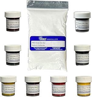 PRO Fiber Reactive MX Dye 8 Color Kit | Permanent Tie Dye Powder with Soda Ash Fixer | Fiber Reactive Dye Color Kit for Tie Dye Shirt | Assorted 8 Tie Dye Powder Kit | Creative Tie Dye Transformation