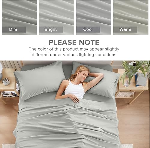 Vista 312 de Comfort Spaces - Sábanas con fundas de almohada Gris diamante