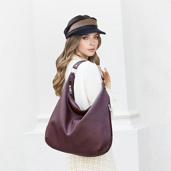 SSKHE Leather Tote Bags for Women,Soft Hobo Bag,Leather Tote Bag,Shoulder Bags Women