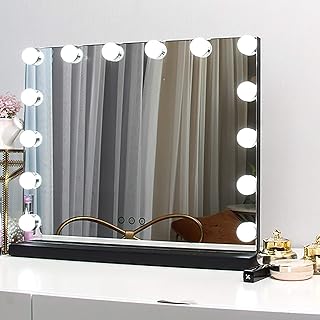 Espejo de maquillaje Hollywood con luces LED,...