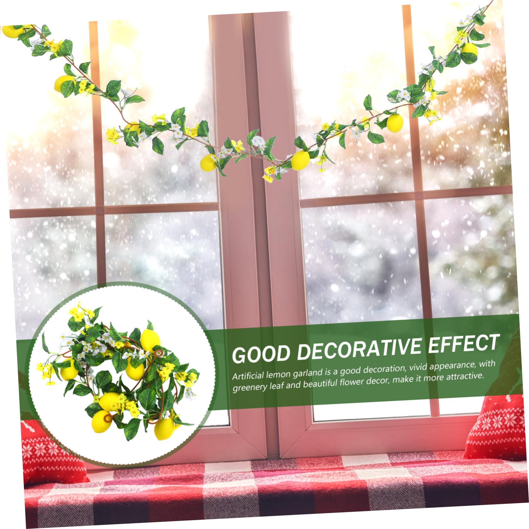 PRETYZOOM 2 Stücke Künstliche Zitrone Girlande Greenery Zitrone Reben Wohnkultur Für Hochzeit Party