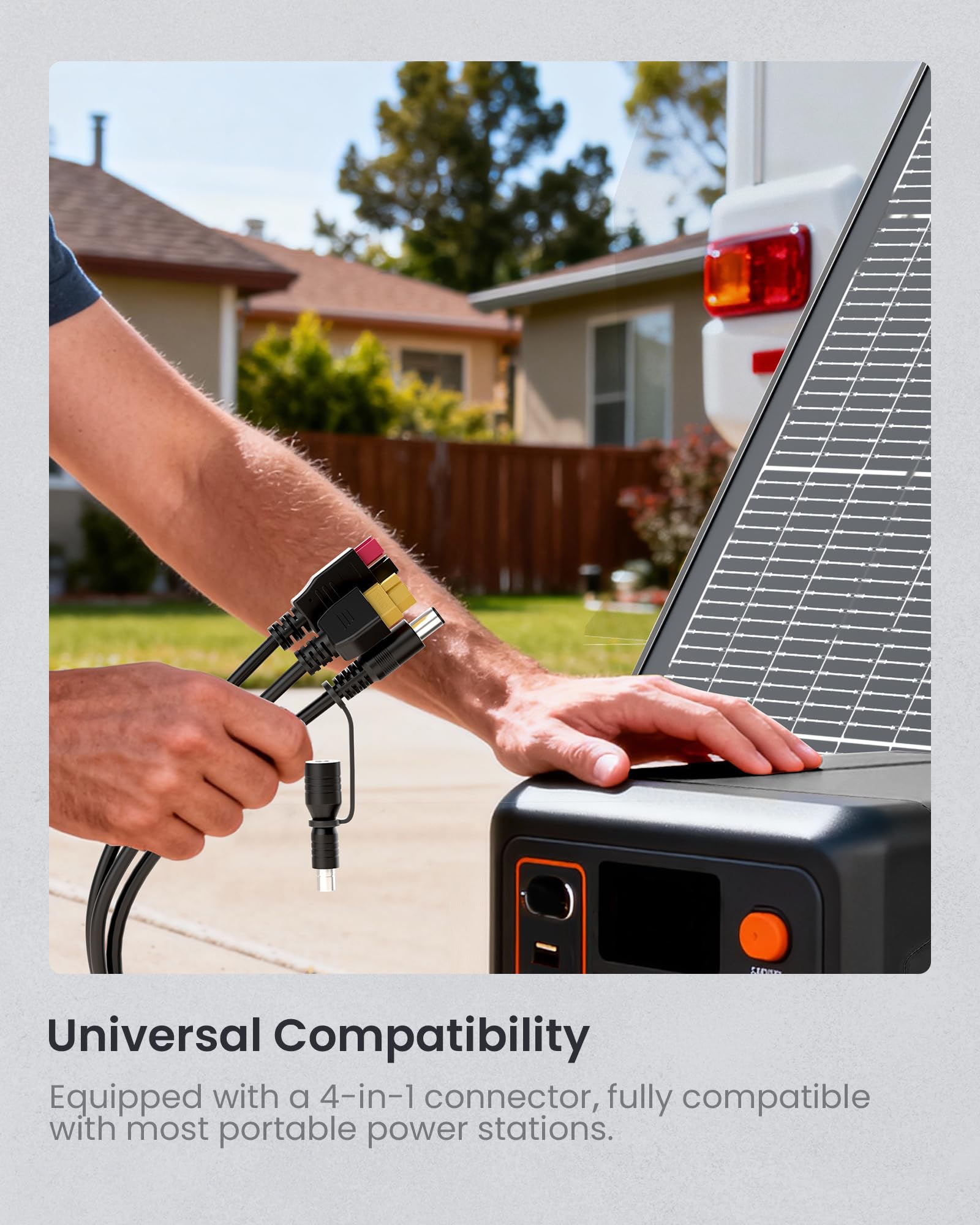 ZOUPW Panel solar portátil bifacial de 230 W, tipo N 16BB 25% de eficiencia, cargador solar plegable con diodos de derivación para EcoFlow Delta/Bluetti/Anker C1000, IP68 impermeable para RV fuera de