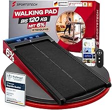 Sportstech Walking Pad mit Steigung, App, Fernbedienung, Bluetooth, Schrittzähler, Walking Pad leise, Laufband für Zuhause, Home Office, Treadmill, sWalk Lite/sWalk Lite Plus