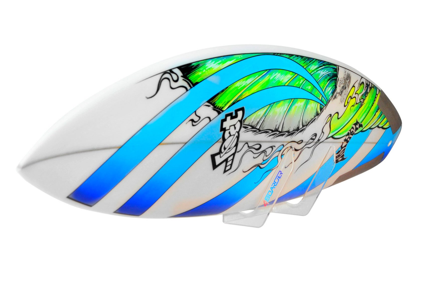 WAVE Wand-halter Wand-halterung Regal für Wellenreiter Longboard Surfboard Surfbrett SHortboard, transparent