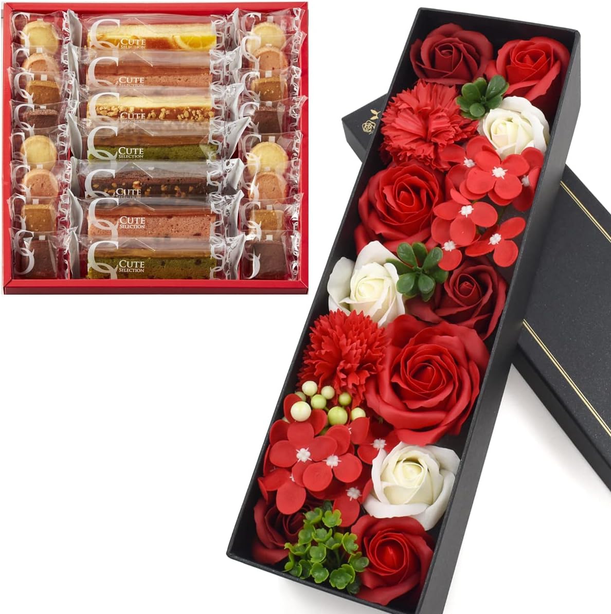 母の日 22 プレゼント ギフト スイーツ 花 ソープフラワー 送料無料 東北北海道600円追加 ミルクレープ 2個 生チョコ ストロベリー もらって嬉しい出産祝い