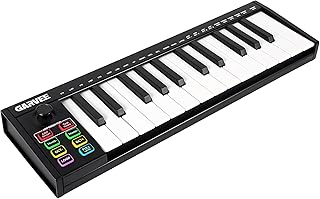 25-Key MIDI Keyboard Controller with Velocity Switch Function, OLED Display & DAW Integration, Semitone Transposition and ARP Automatic Accompaniment Function for Professional Music Production