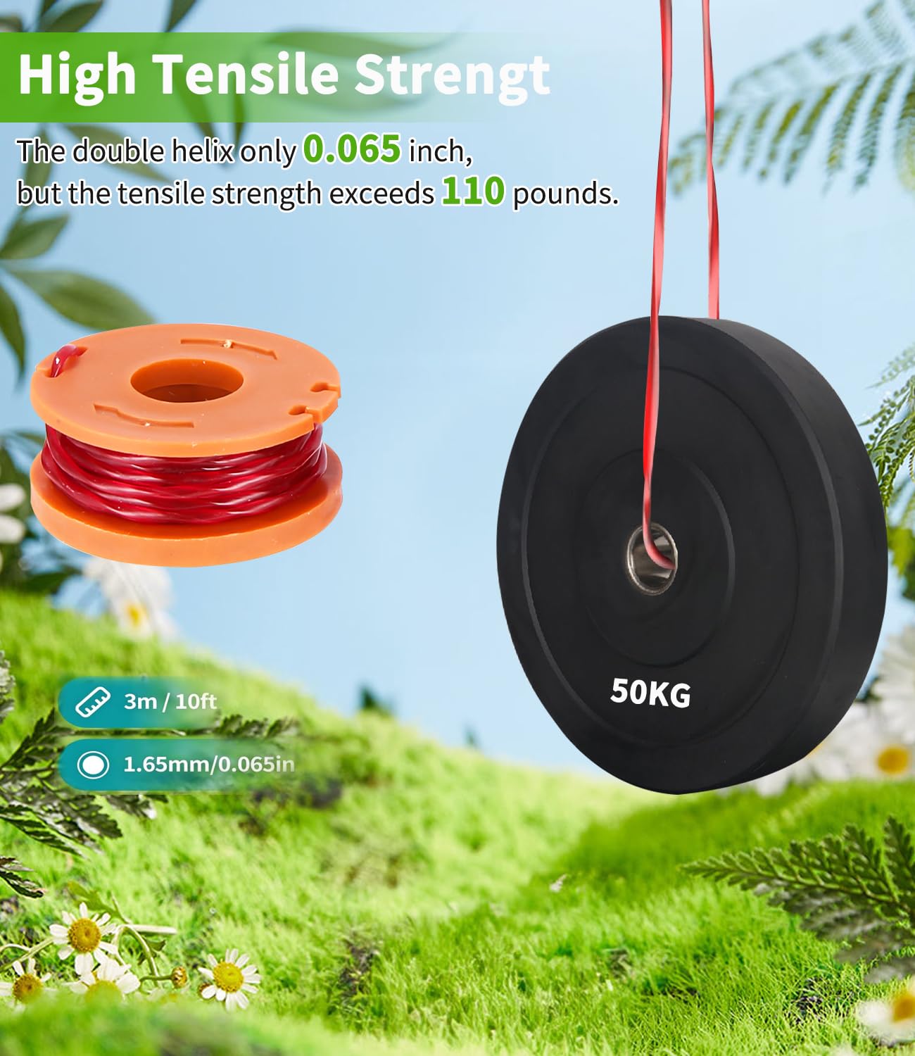 Poweka WX100 - Bobina Per Decespugliatore Compatibile Con Qualcast Worx McGregor, Sostituisce GT25 GGT350A1 MET6032 MET4530 MET3525 (confezione Da 4 - Foto 12