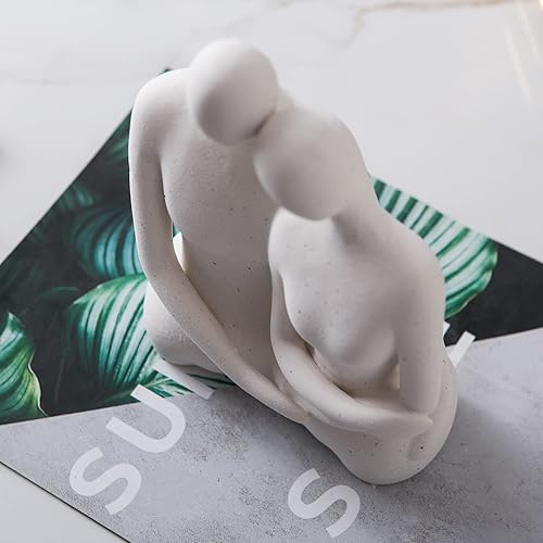Miniatura 6 de Figuras para parejas, escultura moderna de cerámica para decoración del hogar, sala de estar, dormitorio, estante, oficina, mesa de café, estatua
