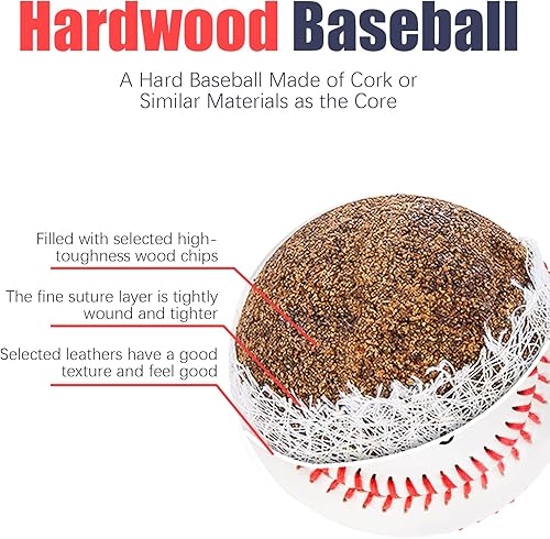 Miniatura 4 de Oeab Paquete de 12 pelotas de béisbol de entrenamiento de béisbol de 9 pulgadas, pelotas de béisbol con autógrafo, pelotas de béisbol para niños y