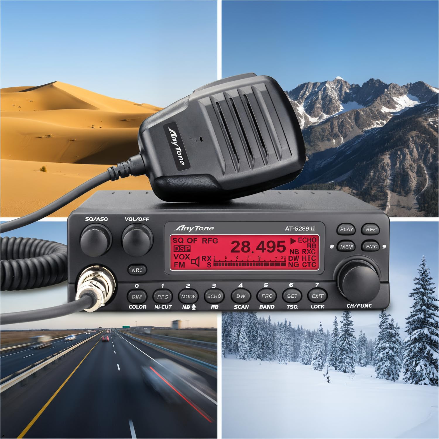CB 無線機AT-5289 高出力モデル（CB＋10m対応） Amazon.com: AnyTone AT-5289 II 10 Meter Mobile Ham Radio, High