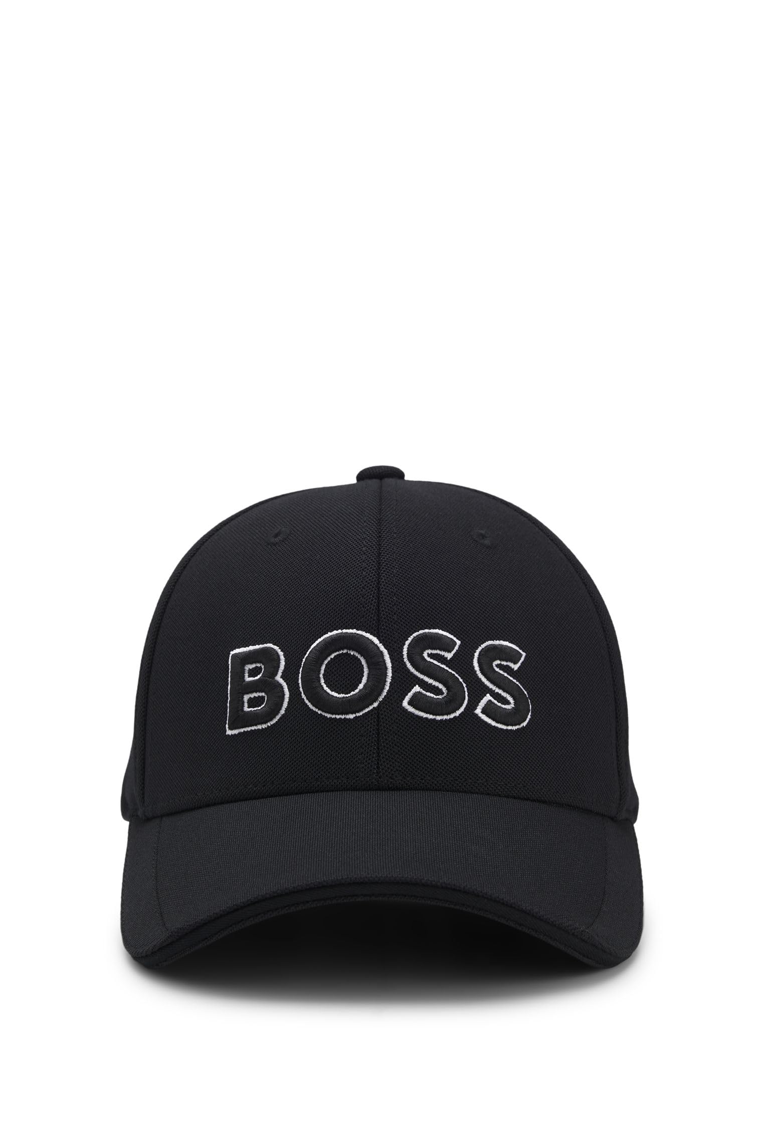 BOSS Herren Cap-US-1 Sechs-Bahnen-Cap aus Piqué mit Logo-Stickerei
