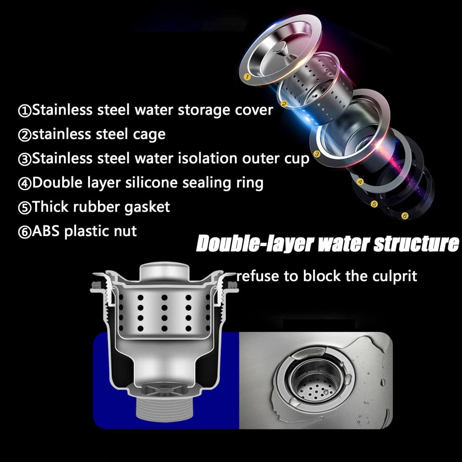 Wall Mounted Sink with Pull Out Faucet, Ideal for Garage, Garden, Kitchen, Laundry, Outdoor Use