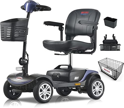 Miniatura 12 de Scooter de movilidad plegable para personas mayores, scooter de 4 ruedas para adultos, scooter médico eléctrico compacto para viajes, dispositivo