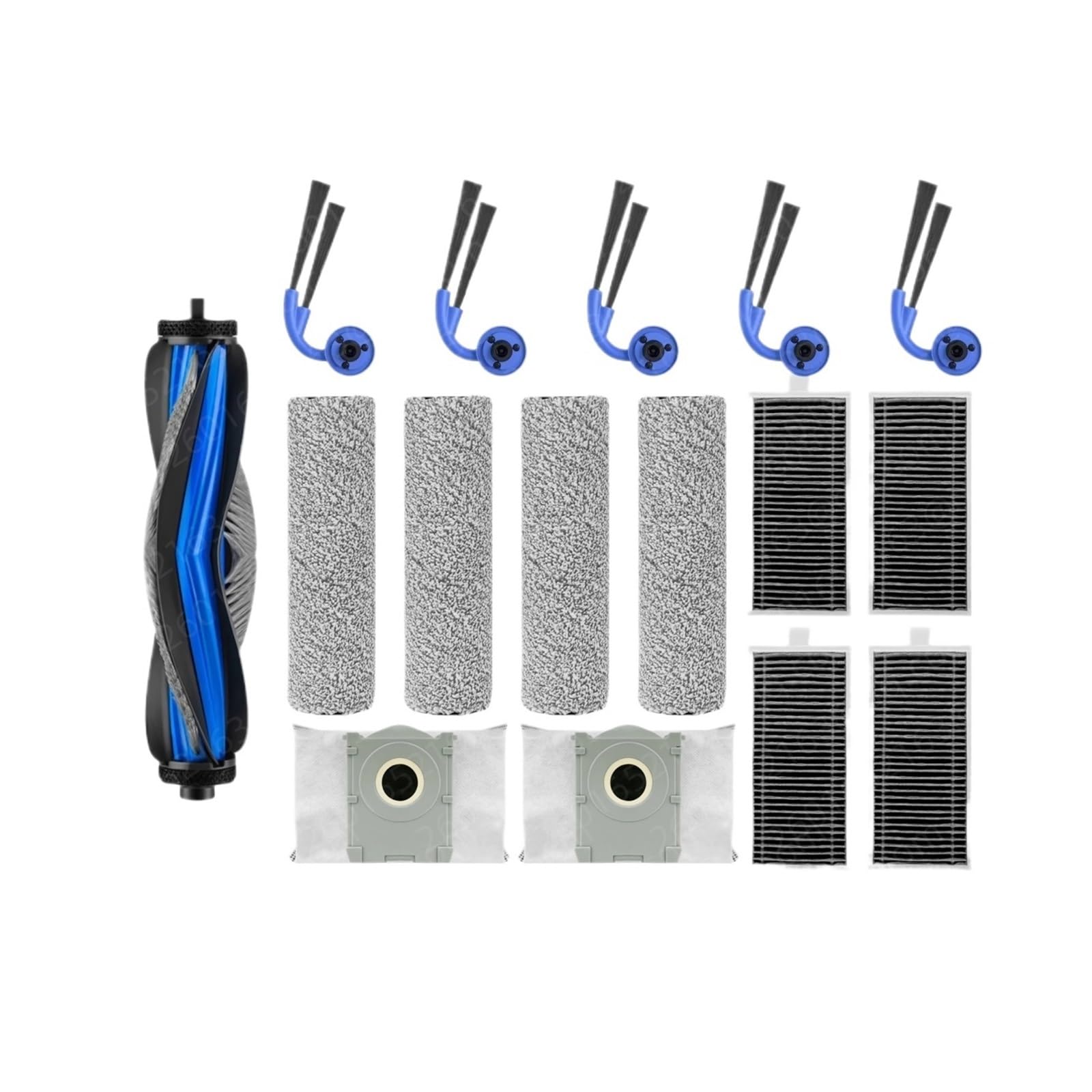 Ersatz-Set, kompatibel mit Ecovacs, X9 Pro Omni/Deebot X9 Pro Staubsauger-Teile, Hauptbürste, Seitenbürste, Staubbeutelfilter(Set-27PCS)