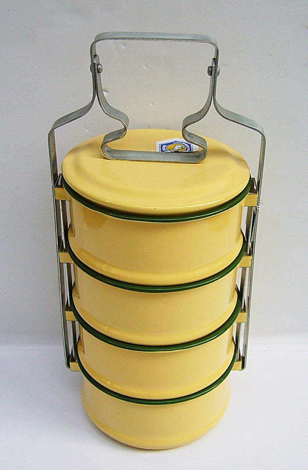 タイ製アンティークホーロー製4段ランチボックス