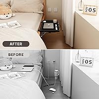 Vista 7 de Bedside Shelf Foldable, Metal Clip-On Bunk Bed Table Shelf for Top Bunk Heavy Duty Bed Side Table Tray for College Dorm Room Essentials, Loft