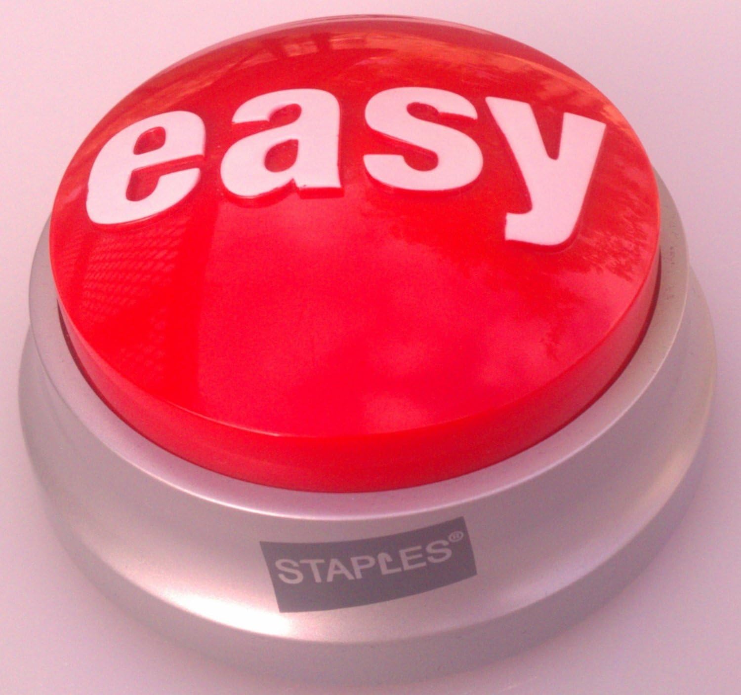 Six(6) Pack Staples Talking EASY BUTTON Complete With