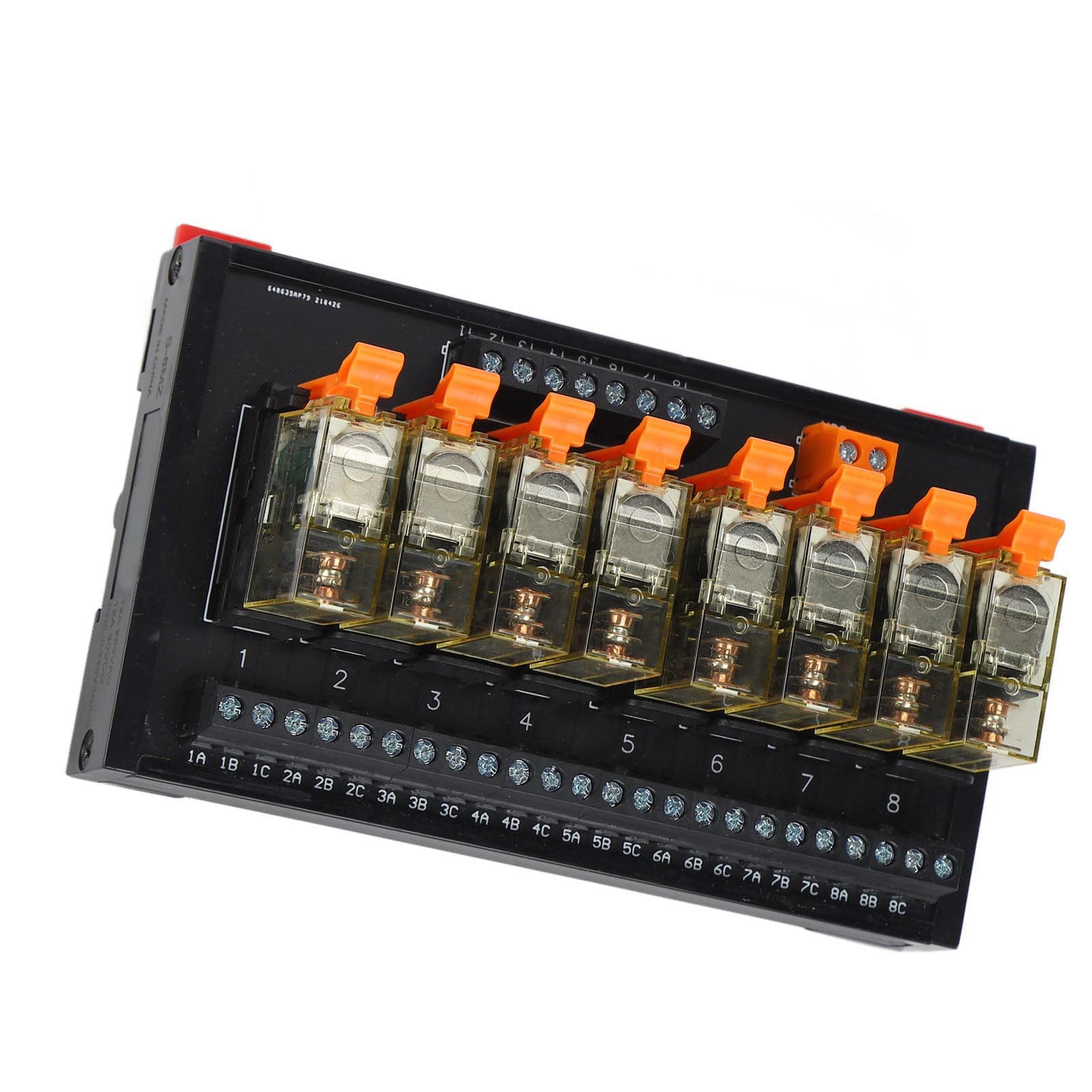 Módulo de relé de 8 canales, placa de control PLC AC250V 1NO 1NC