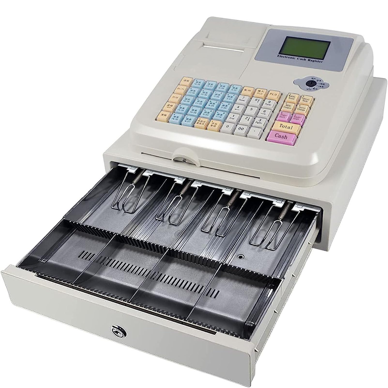 Kasy Fiskalne z Cyfrowym Wyświetlaczem LED z Szufladą, Kasy Fiskalne dla Małych firm, Kasy Fiskalne Systemu POS z tacą na Pieniądze