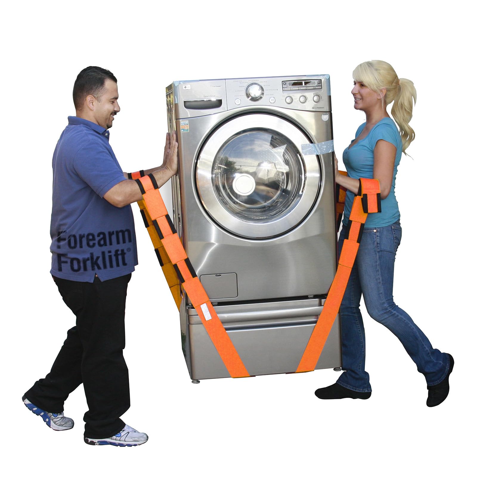 Furniture Moving Straps – 2-Person Lifting Strap for Moving Furniture, Appliances, Heavy Duty Carrying for Heavy Objects up to 800 lbs, Forearm Forklift, Orange