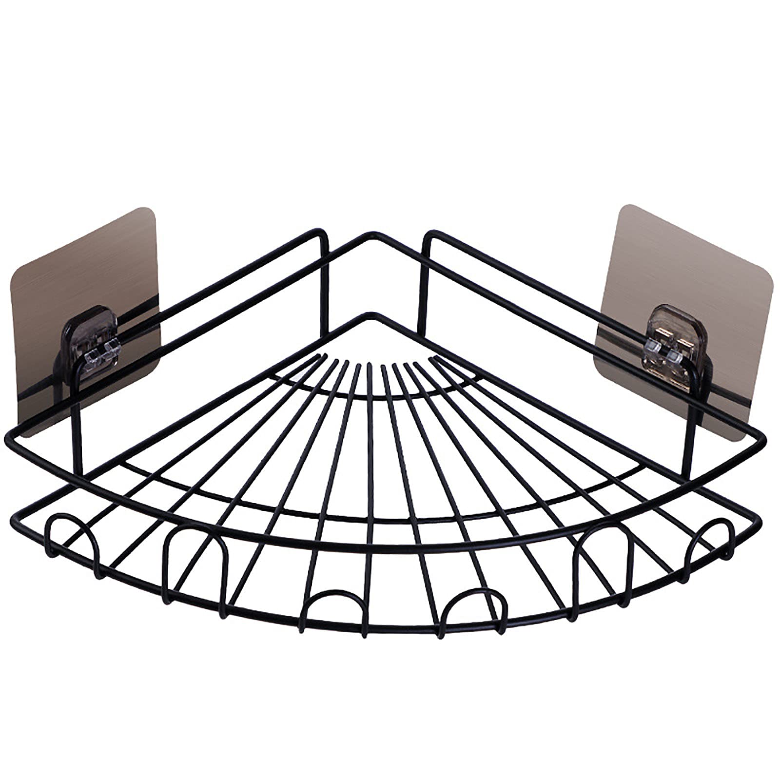 exquisitos estantes de baño Estante de Ducha baño Esquina Organizador de Ducha Estante de Almacenamiento sin perforación Estante doméstico para baño y Cocina/Negro
