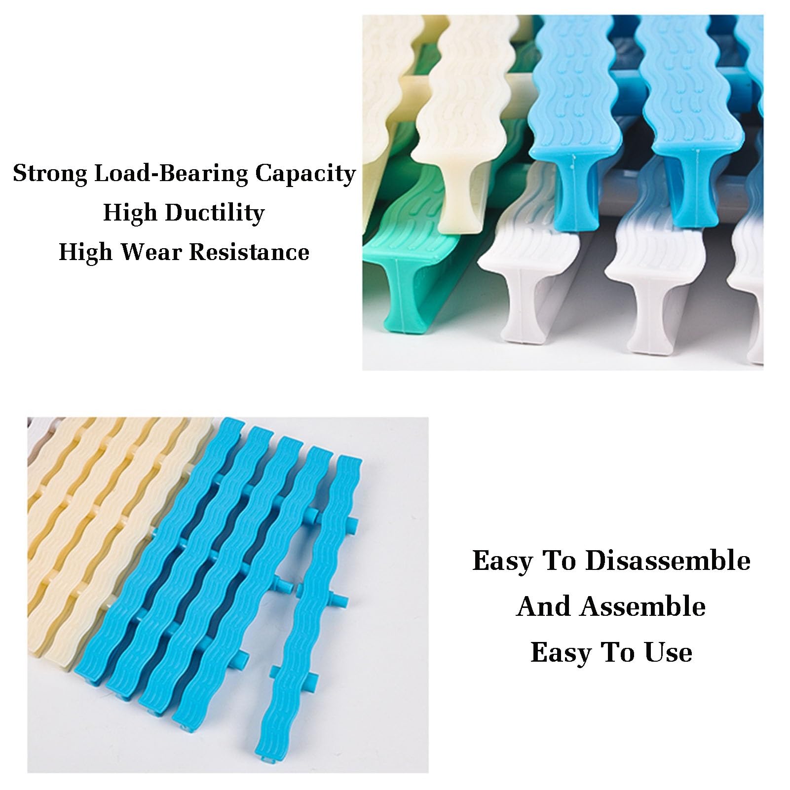 Rejillas para Piscinas, Juego de 6 Rejillas de Drenaje de plástico ABS Duradero para Piscinas, Cubiertas de desbordamiento de 30x100 cm para Drenaje de Agua de baño y Piscina, Sistema de rej