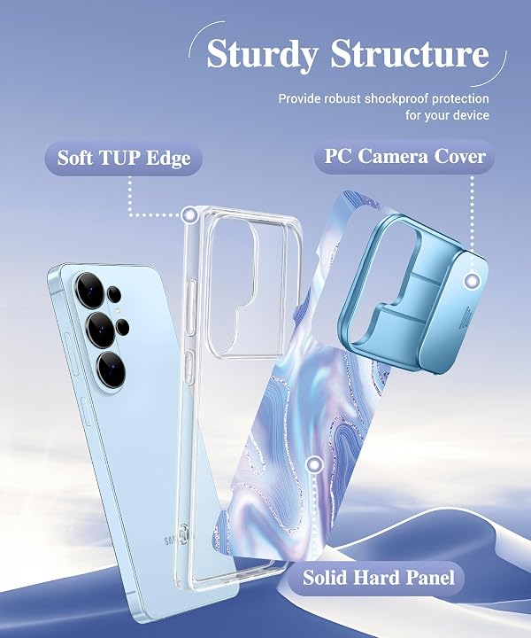 GVIEWIN for Samsung Galaxy S26 Ultra Case with Slide Camera Cover Marble by GVIEWIN - Used condition - Image 7
