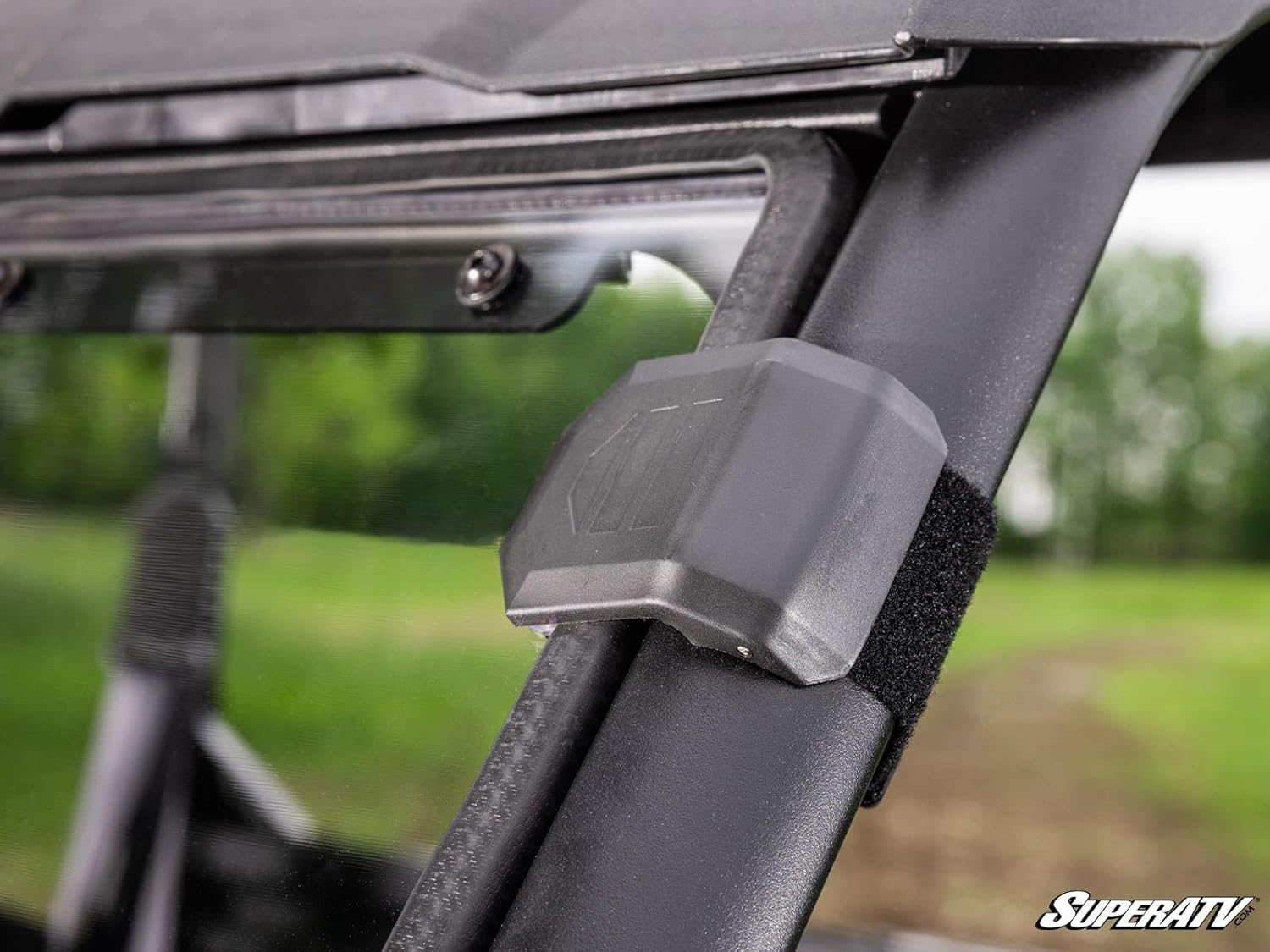 SuperATV Scratch Resistant Polycarbonate Vented Full Windshield Compatible With Kawasaki Ridge 2024+ | Clear | Made of 1/4” polycarbonate | 250x stronger than glass | 25x stronger than acrylic